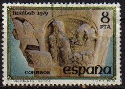 z vendido ESPAÑA 1979 2550 Sello Navidad. San Pedro el Viejo (Huesca). El Nacimiento usado Espana Spain Espagne Spagna Spanje Spanien 